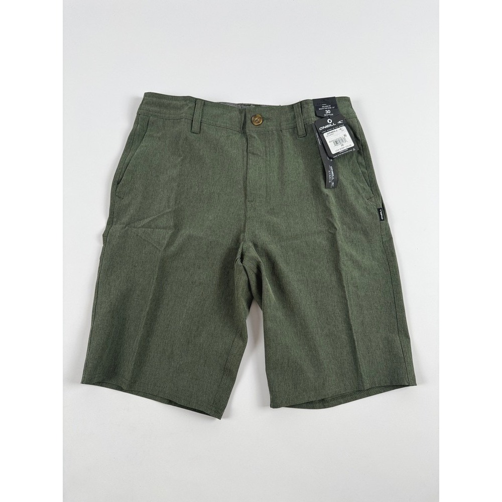 O'Neill Reserve Heather 21" Hybrid Shorts Olive 30 New With Tags